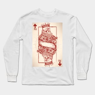 Leech King Skull Playing Card 3 Long Sleeve T-Shirt